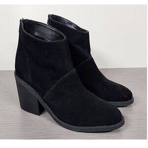 Steve Madden Shrines Bootie, Black Suede, Womens Size 10 M
